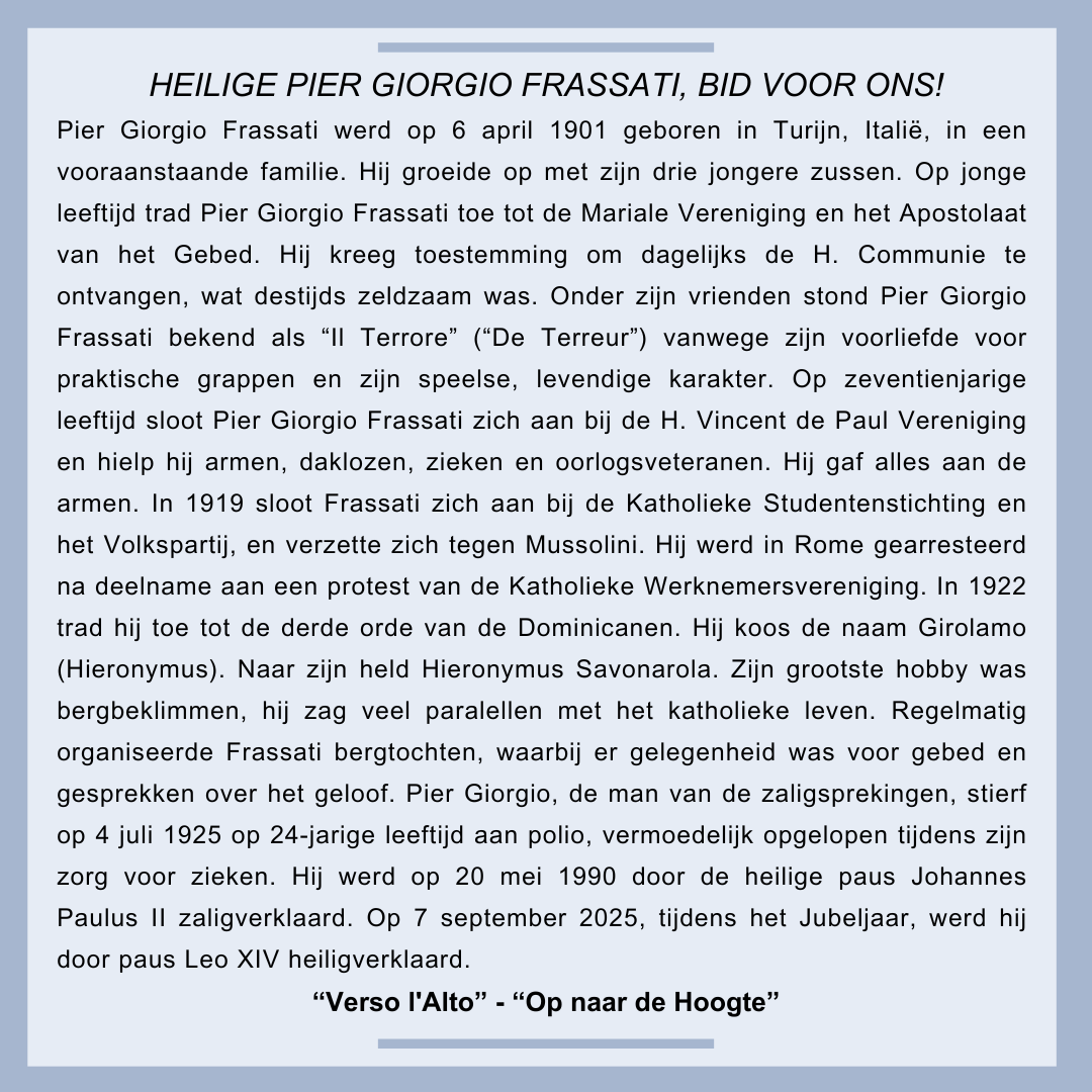 Heilige Pier Giorgio Frassati