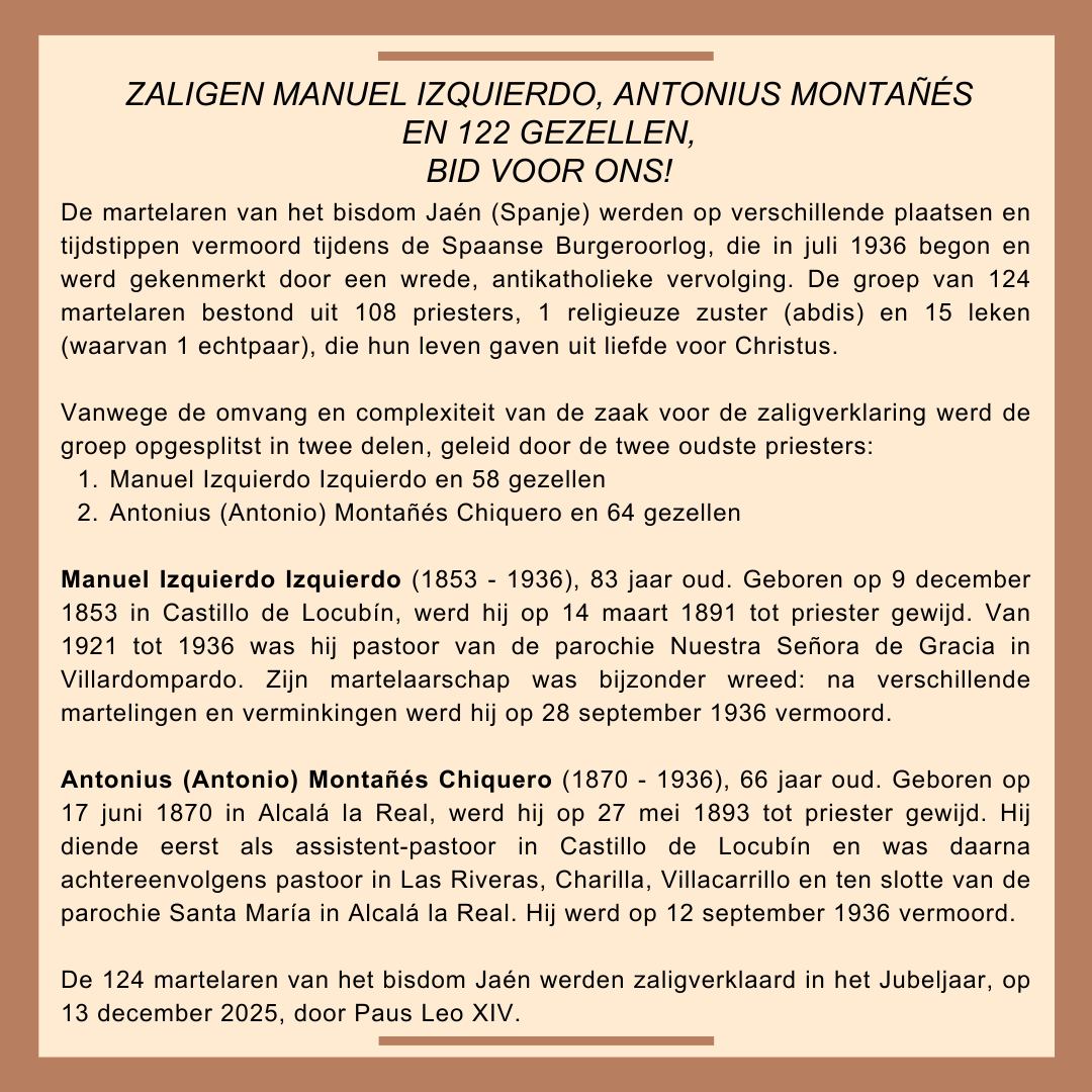 Zalige 124 martelaren van het bisdom Jaen