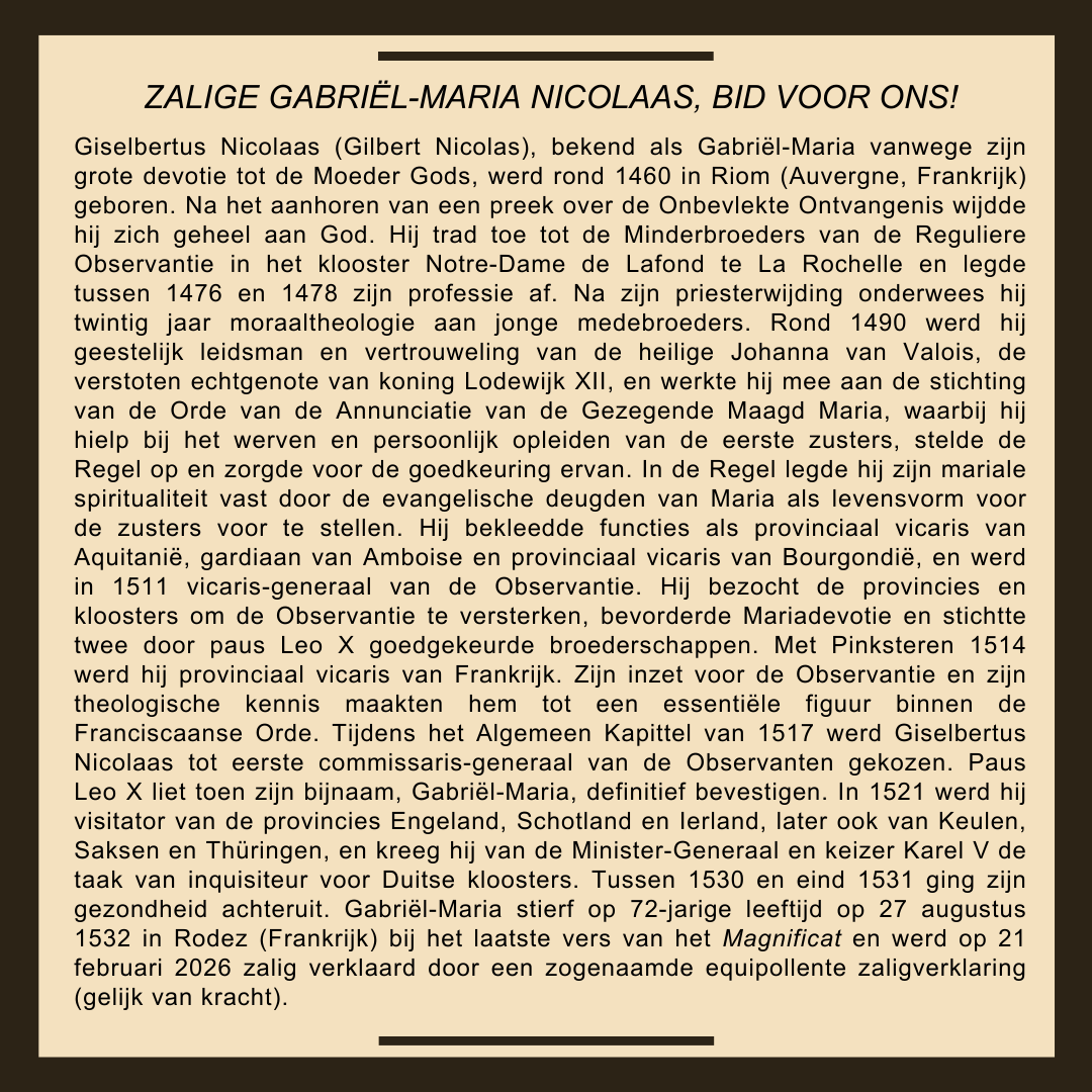 Zalige Gabriël-Maria (Gilbert Nicolas)