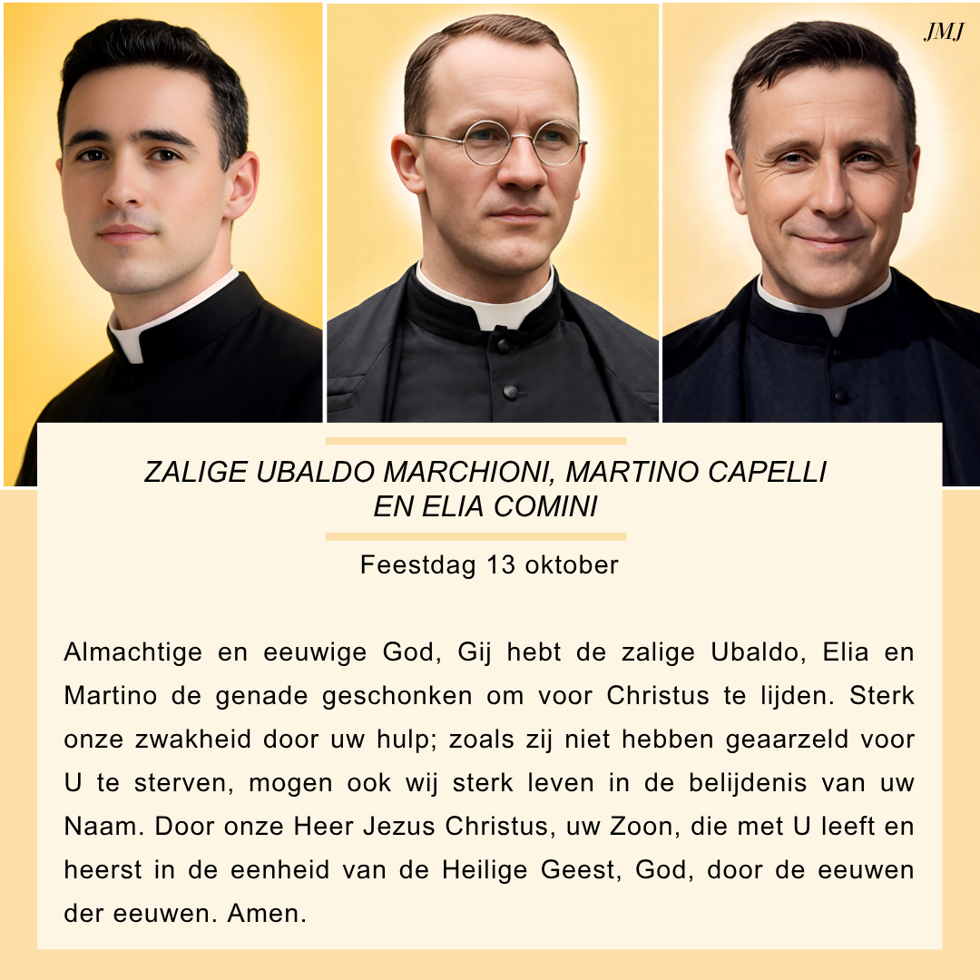 Zalige Ubaldo Marchioni, Martino Capelli en Elia Comini