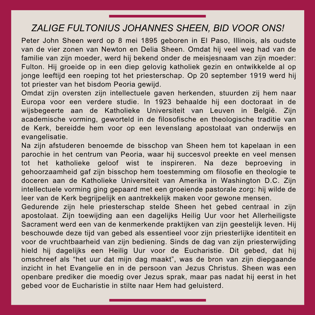 Zalige Fulton Sheen