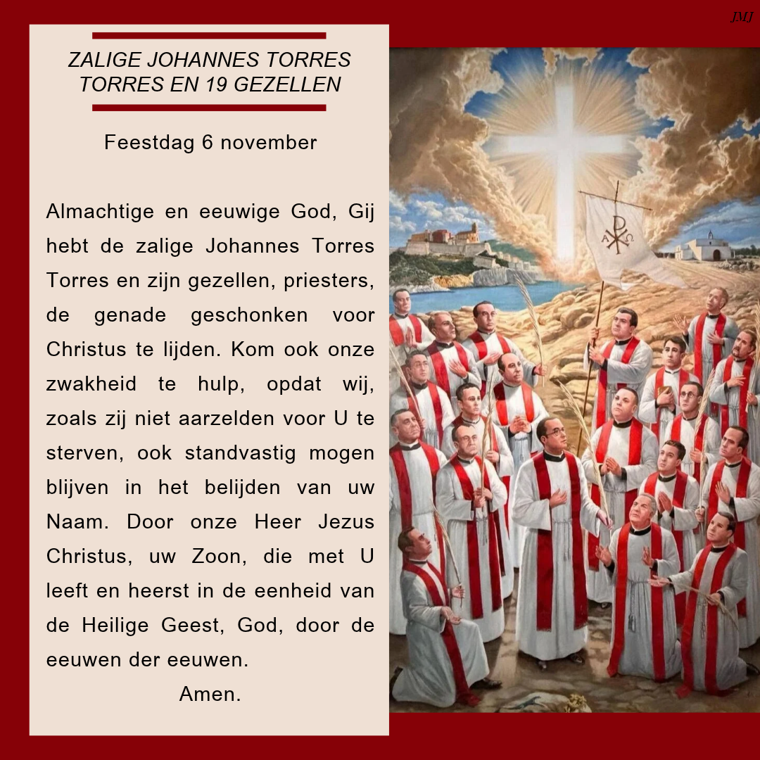 Zalige Johannes Torres Torres en 19 gezellen